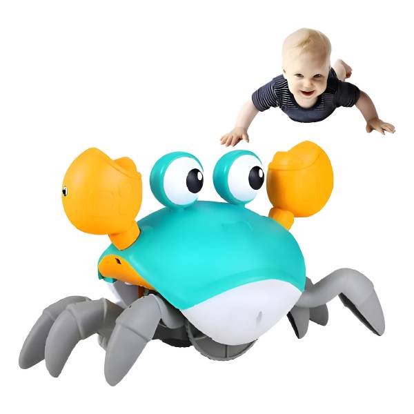Juguete Cangrejo De Plastico Interactivo Camina Baila Luces