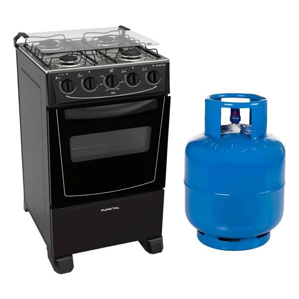Cocina Punktalsuper Gas 4h Horno 51l + Envase Garrafa 13kg - Imagen 2