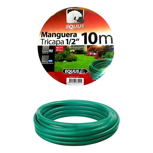 Manguera Equus Riego Jardin 10 Metros Color Verde