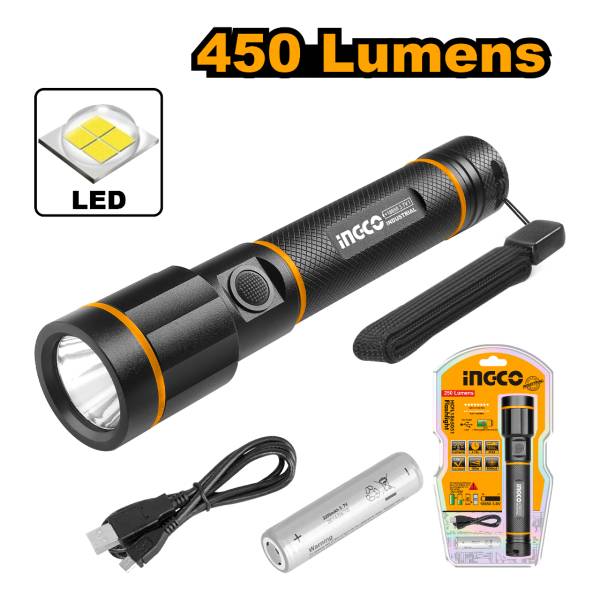Linterna Ingco 450 Lumen Hcfl1865051 - Imagen 2