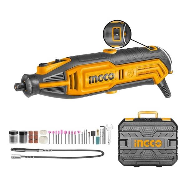 Mini Torno Ingco 130w Con 109 Accesorios + Maletín