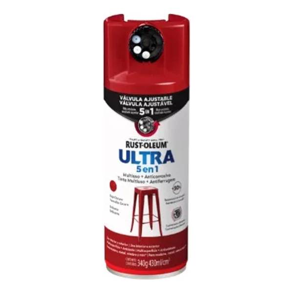 Pintura Aerosol Ultra Cover 5 En 1 R.oleum Rojo Oscuro Brill