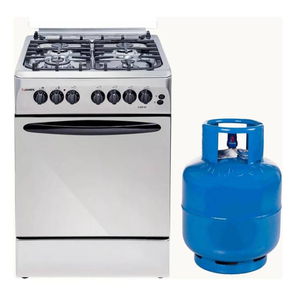 Cocina James C-325 G2 Inox 4h + Envase Garrafa 13kg - Imagen 2