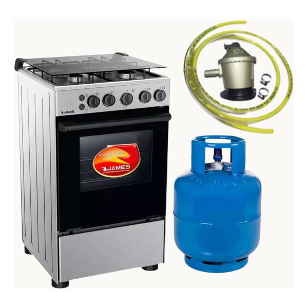 Cocina Gas James C 510 Mit 4 Hornallas + Envase Garrafa 13kg