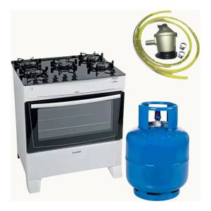 Cocina A Gas James 5h C 695 V Blanca + Envase Garrafa 13kg