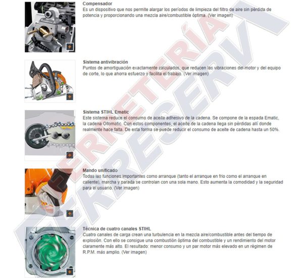 Motosierra Stihl Ms180 31,8cc Espada 35cm - Imagen 2