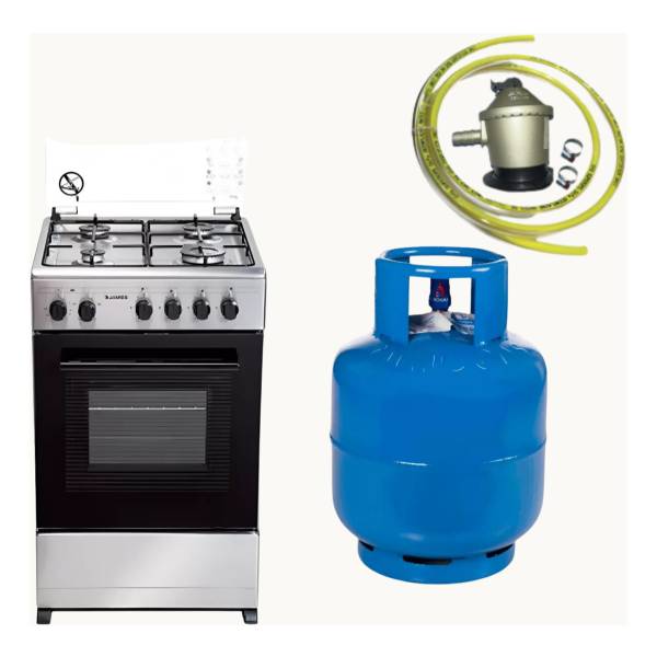 Cocina James Combinada C555 4 Hornallas + Envase Garrafa 13k