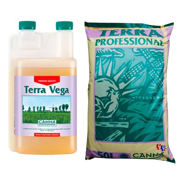 Fertilizante Canna Terra Vega 1lt Vegetativo + Tierra 50lt