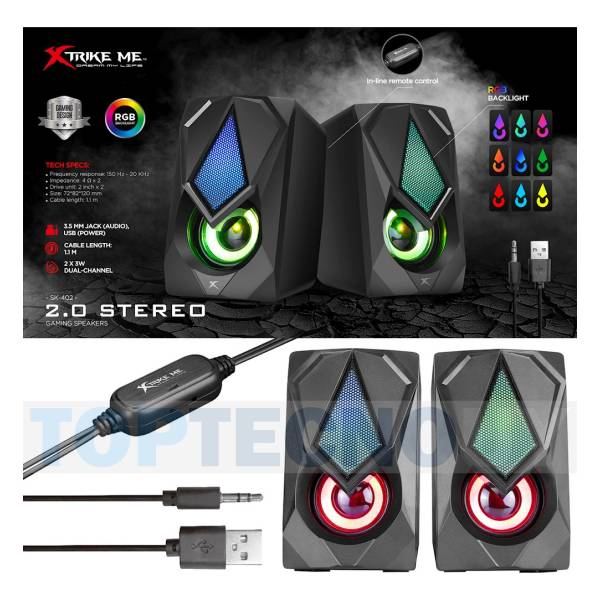Parlantes Xtrike-me Gamer Pc Sk-402 Ferreservice - Imagen 4