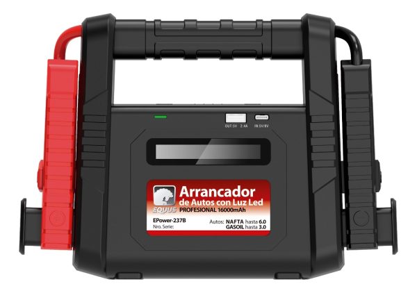 Arrancador Multifunción Portátil Jump Starter 16000mah Equus - Imagen 8