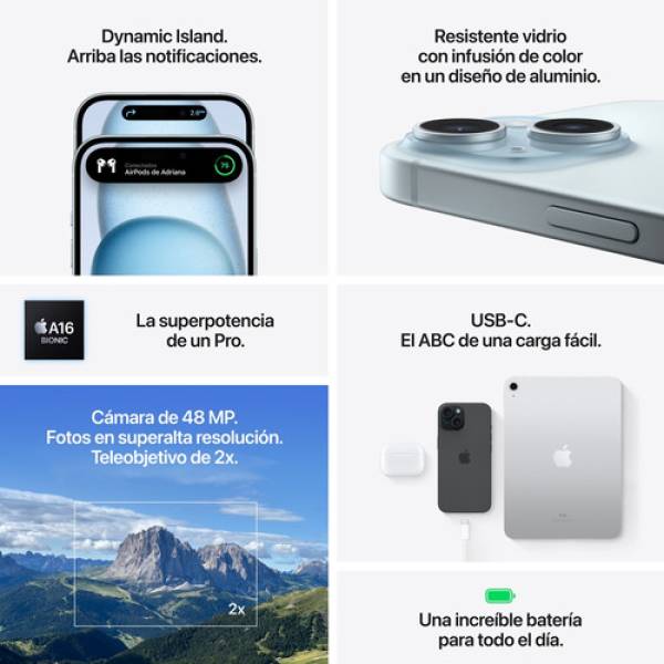 Apple iPhone 15 (128 Gb) - Azul - Imagen 8