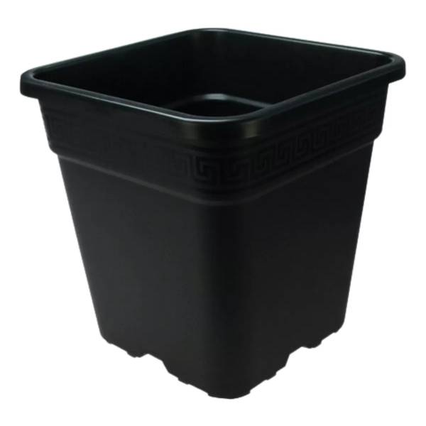 5 Macetas Cuadrada Negra Vega 18 Litros 28,5