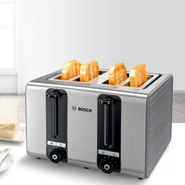 Tostadora Bosch 4 Panes 1800w Funcion Recalentar Inox Dimm C - Imagen 3