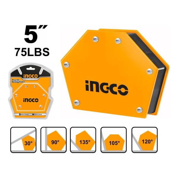 Escuadra 5 Multi Angulo Magnetica Ingco Amwh75052 - Imagen 2