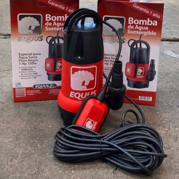 Bomba Sumergible Equus Pozo Negro Aguas Sucias 1hp 750w - Imagen 3