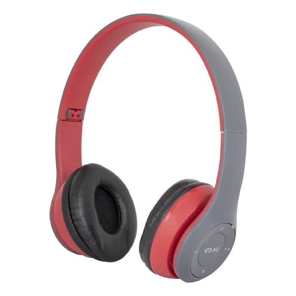 Vincha Auricular Inalámbrico P47 Bt Sd Fm Rojo