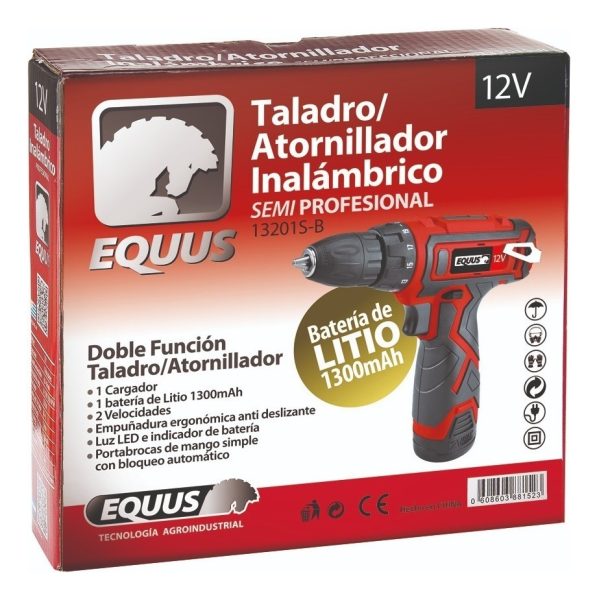 Taladro Atornillador Inalambrico Equus 12v 1 Bateria Litio - Imagen 4