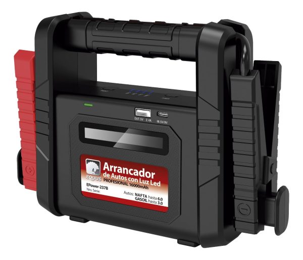 Arrancador Multifunción Portátil Jump Starter 16000mah Equus - Imagen 4