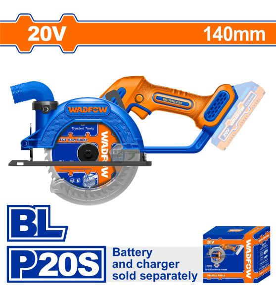 Sierra Cicular 20v 140mm Bateria P20s Sin Bat Sin Carg - Imagen 2
