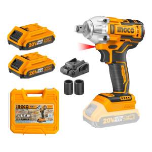 Llave De Impacto Ingco Ciwli2038 Inalámbrica 1/2 20v 300nm Color Amarillo Frecuencia 50 Hz