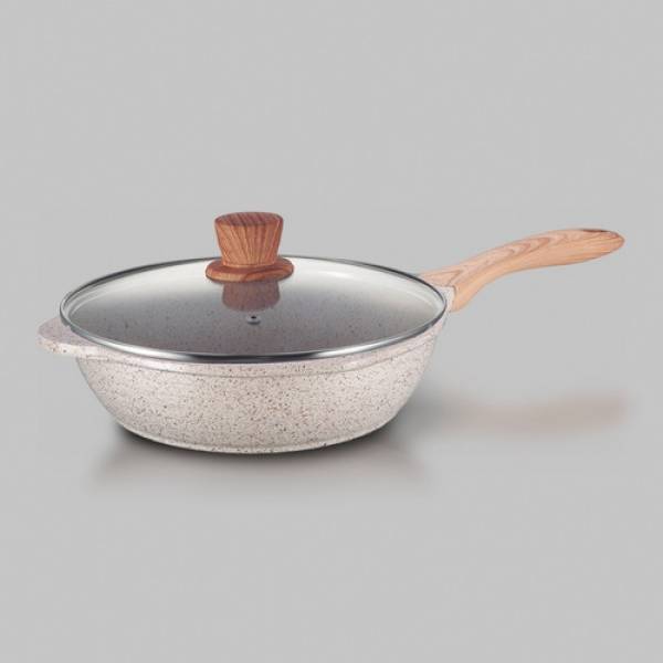 Olla Guisera Antiadherente Con Tapa Cuori G28-cuccina Color Beige - Imagen 4