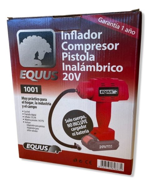 Inflador Compresor Pistola Inalámbrico Equus 20v Equus - Imagen 4