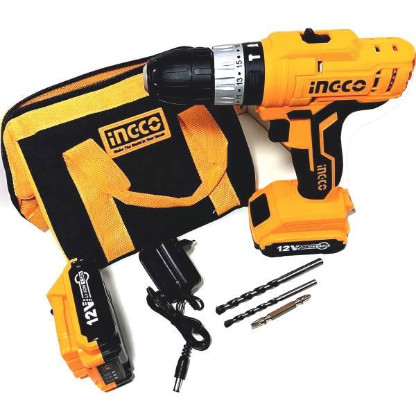 Taladro 10mm Atornillador Percutor 12v 2 Bat Ingco Cidli122 - Imagen 4