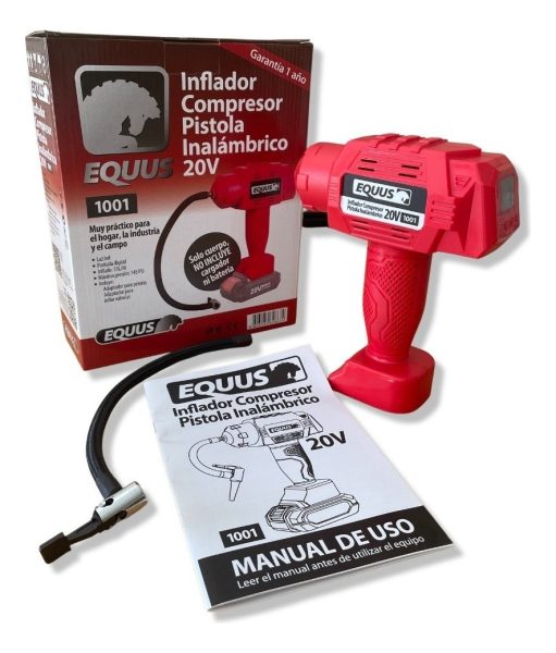 Inflador Compresor Pistola Inalámbrico Equus 20v Equus - Imagen 2