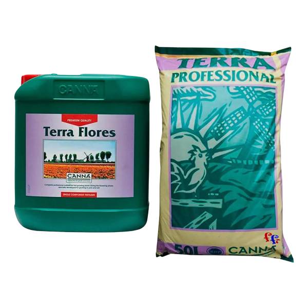 Fertilizante Canna Terra Flores 5lt Floracion + 50lt Tierra