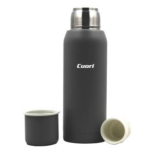 Termo Cuori Icaro 1 Lt Acero Inox Tapon Cebador Gris