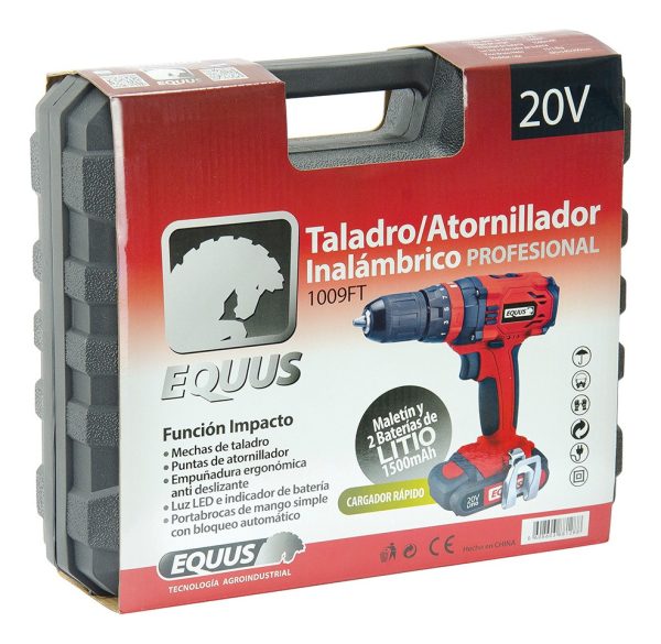 Taladro Atornillador Inalambrico 20v 2 Bateria Litio Maletin - Imagen 4