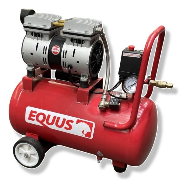 Compresor De Aire 1hp 24 Litros Sin Aceite Premium Equus - Imagen 2