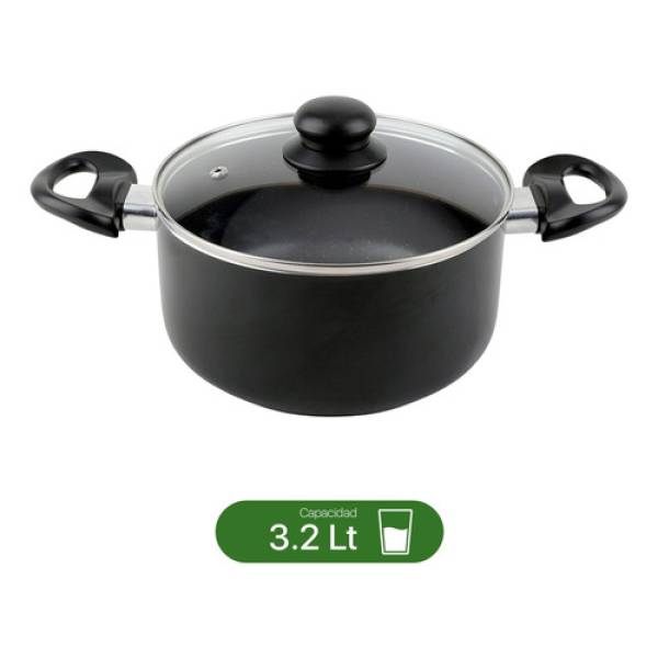 Olla Cacerola Antiadherente Cuori C-black-20 3.2 Lts 20 Cm - Imagen 3