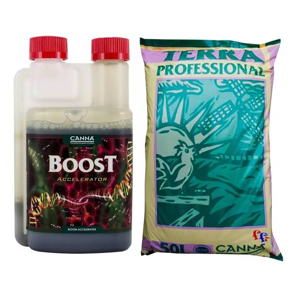 Estimulador Explosion Floracion Canna 250ml + Tierra 50lt