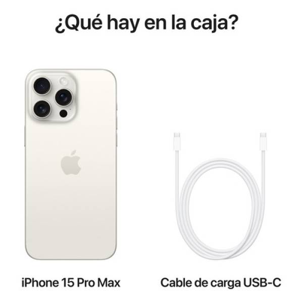 Apple iPhone 15 Pro Max (256 Gb) - Titanio Blanco - Imagen 9