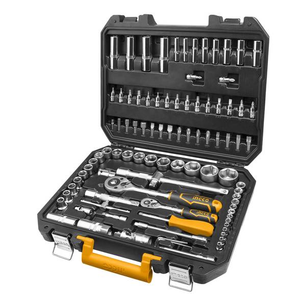 Juego Dados Tubo Llave 94 Pcs 1/2 Y 1/4 Crique Ingco