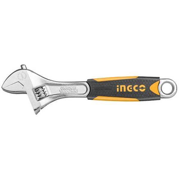 Llave Francesa Ajustable Mango Goma 6 Ingco Hadw131068 Abre