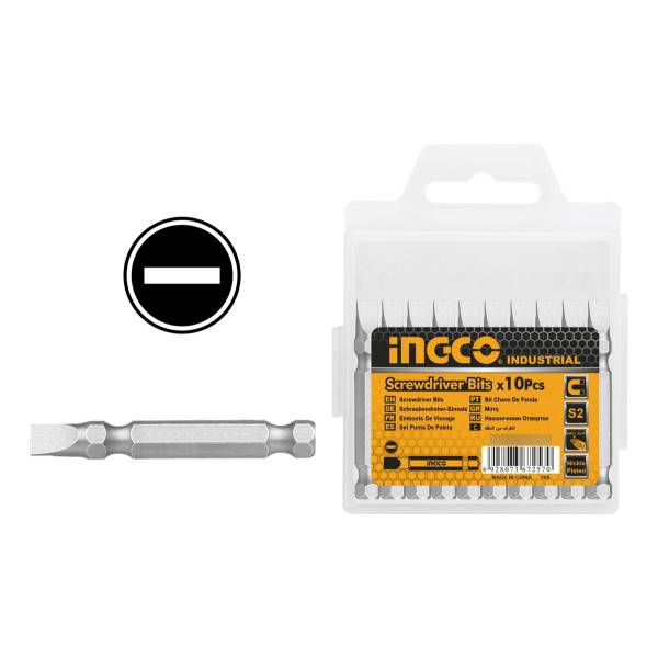 Puntas X10 P/ Atornillador Chata Sl6.0x1.0 50mm Ingco