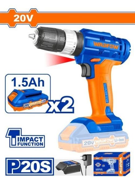 Taladro Atornillador 20v Percutor Wadfow - Imagen 3