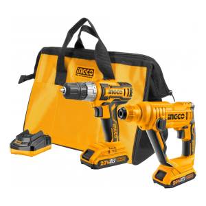 Kit Atornillador 20v + Rotomartillo 20v Ingco P20s Ckli2008