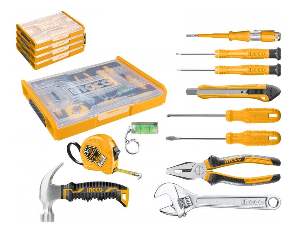 Set Organizador + 11 Herramientas Ingco Hktv01h111