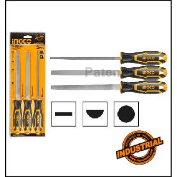 Ff Juego De 3 Limas De 8'' Para Metal Ingco Hktfs1308