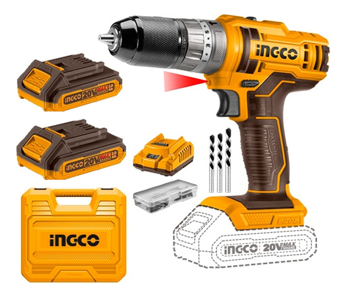 Taladro Atornillador 20v Percutor Ingco - Imagen 2