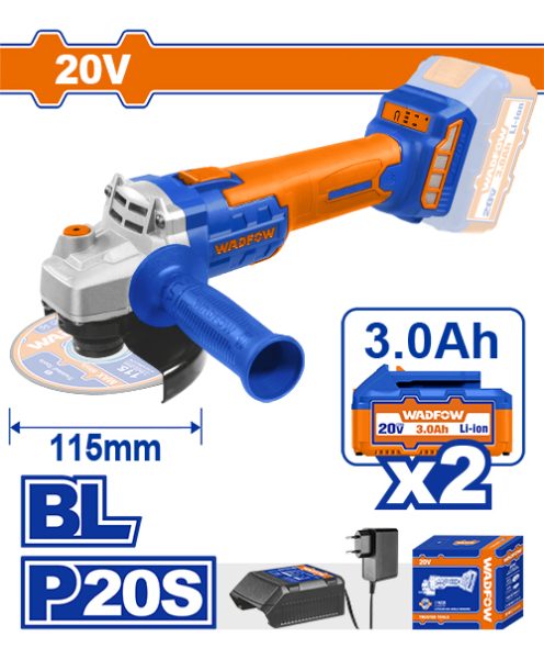 Amoladora 20 Volt X 2 Baterias 3.0 Ah Wadfow - Imagen 2