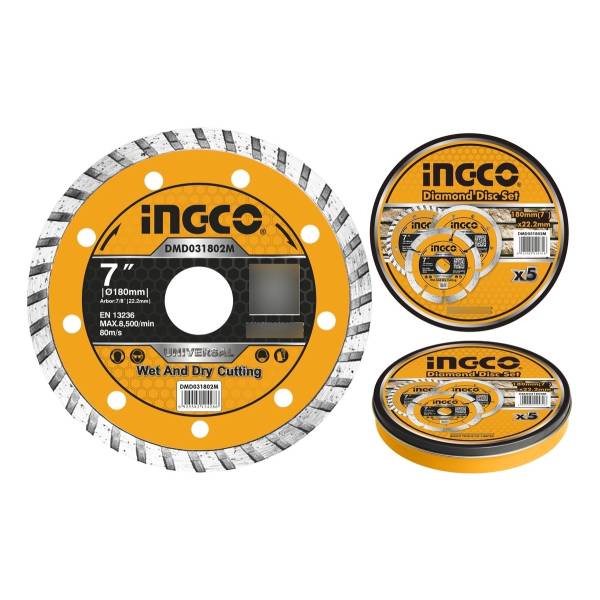 Disco Turbo Lata X5 Pcs 7 Ingco Corte Ceramicas Dmd031802m
