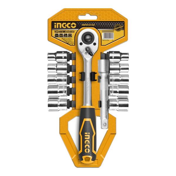 Juego 12pza 10 Dados Tubo 1/2'' Llave Crique Ingco Hkts12122