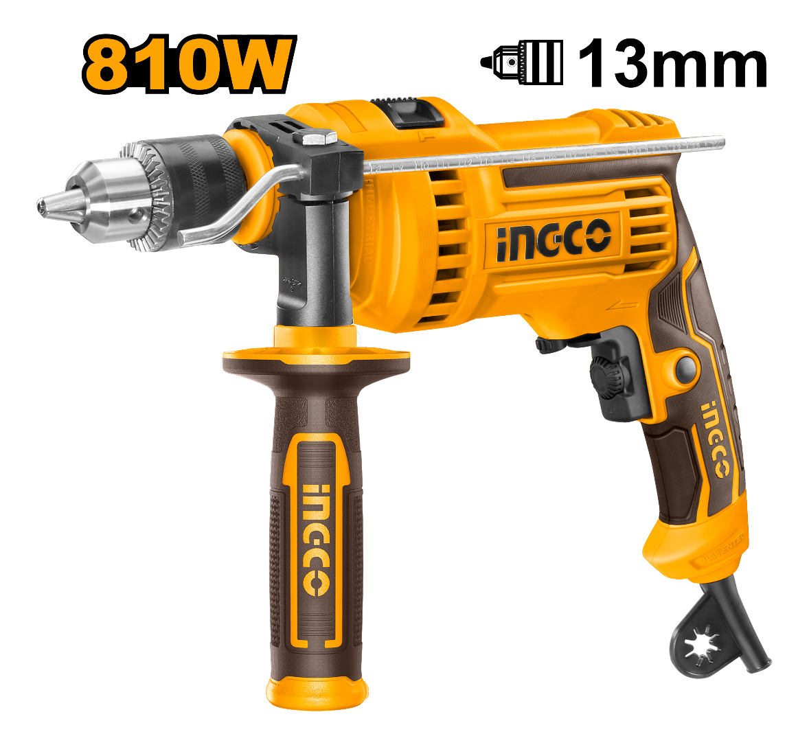 Taladro Percutor Ingco 850w + Mechas Metal Madera Concreto - Imagen 6