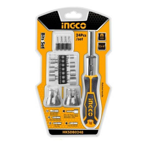 Destornillador Juego 24pcs C Puntas Intercambiables Ingco Hk