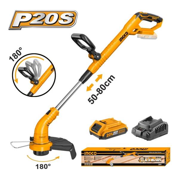 Bordeadora 20v C 1 Bat Y Cargador P20s Mango Reg Ingco Cgtli - Imagen 2