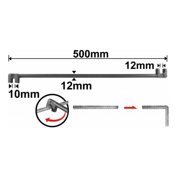 Grinfa Comb 10mm 12mm Doblador Hierro Ingco Hbb10121